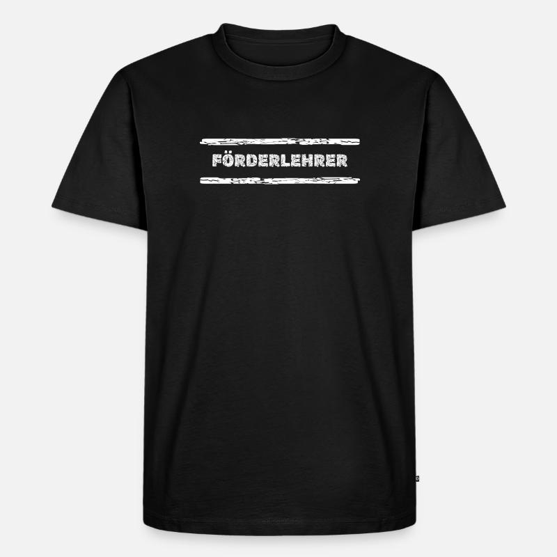 Beruf Foerderlehrer - Männer Premium Bio T-Shirt - Schwarz