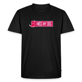 Mon chien Dog Amamant Dog Love Logo de blague - T-shirt Premium bio Homme - noir - Devant - Nico (187cm)