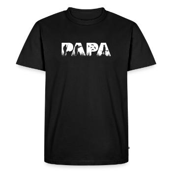 Chasseur de canards Papa Drôle Papa Chasseur de canards Père - T-shirt Premium bio Homme - noir - Devant - Nico (187cm)