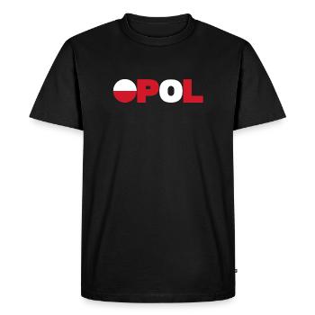 Pologne - T-shirt Premium bio Homme - noir - Devant - Nico (187cm)