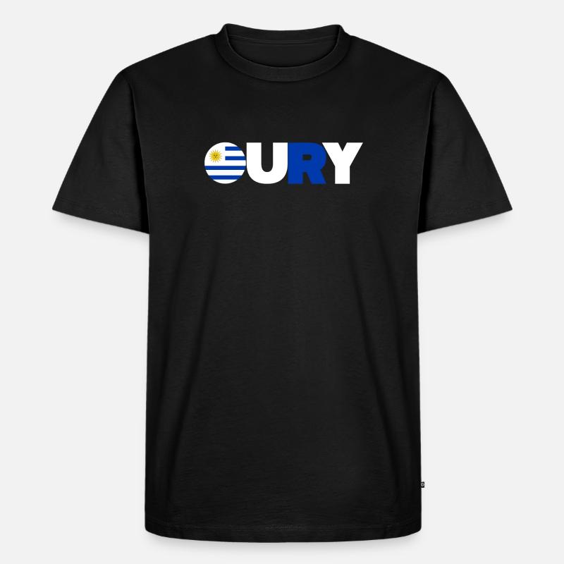 Uruguay - Männer Premium Bio T-Shirt - Schwarz