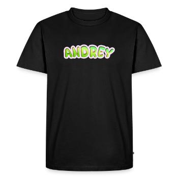 Andrey as a profession - Men's Premium Organic T-Shirt - black - Front - Nico (187cm)