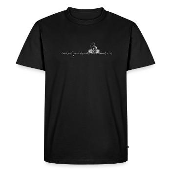 Pulse of the Cyclist - Men's Premium Organic T-Shirt - black - Front - Nico (187cm)