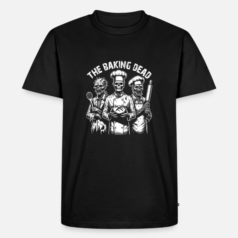 Baking Dead - backende Zombies - Männer Premium Bio T-Shirt - Schwarz