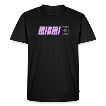 La passion du football à Miami - T-shirt Premium bio Homme - noir - Devant - Nico (187cm)