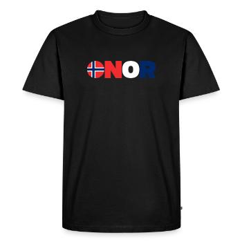 Norvège - T-shirt Premium bio Homme - noir - Devant - Nico (187cm)