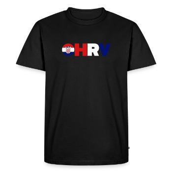 Croatie (Hrvatska) - T-shirt Premium bio Homme - noir - Devant - Nico (187cm)