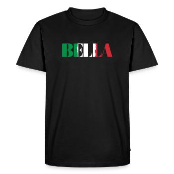 Bella Italia - Men's Premium Organic T-Shirt - black - Front - Nico (187cm)