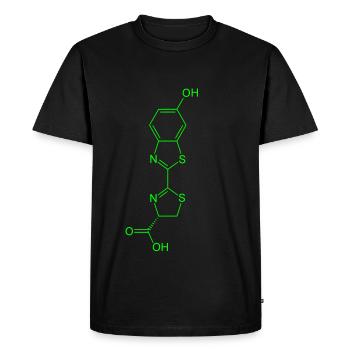 Luminous / Glow in the dark firefly luciferin - Men's Premium Organic T-Shirt - black - Front - Nico (187cm)