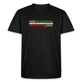 Italia - Parma - Italien - Italy - Men's Premium Organic T-Shirt - black - Front - Nico (187cm)