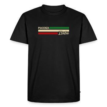 Italia - Piacenza - Italien - Italy - T-shirt Premium bio Homme - noir - Devant - Nico (187cm)