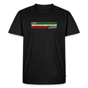 Italia - Roma - Rome - Italien - Italy - Men's Premium Organic T-Shirt - black - Front - Nico (187cm)
