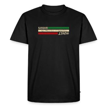 Italia - Sassari - Italien - Italy - Men's Premium Organic T-Shirt - black - Front - Nico (187cm)