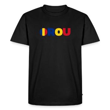 Roumanie - T-shirt Premium bio Homme - noir - Devant - Nico (187cm)