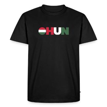 Hongrie - T-shirt Premium bio Homme - noir - Devant - Nico (187cm)