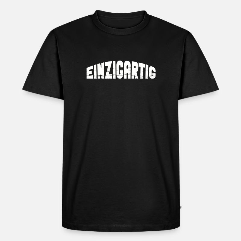 einzigartig - Männer Premium Bio T-Shirt - Schwarz