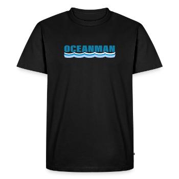 OCEANMAN - Men's Premium Organic T-Shirt - black - Front - Nico (187cm)