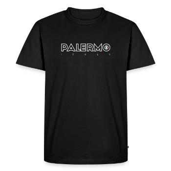 Palerme, Italie, Emblème Graphique - T-shirt Premium bio Homme - noir - Devant - Nico (187cm)