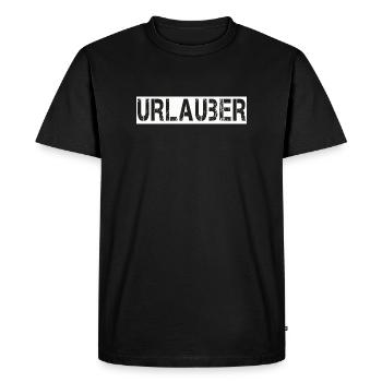 VACANCIER - T-shirt Premium bio Homme - noir - Devant - Nico (187cm)