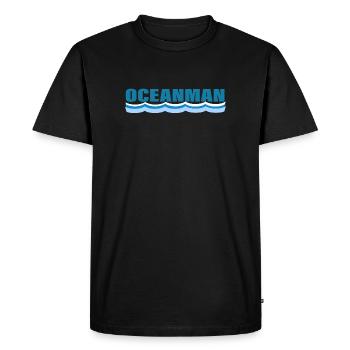 OCEANMAN - Men's Premium Organic T-Shirt - black - Front - Nico (187cm)