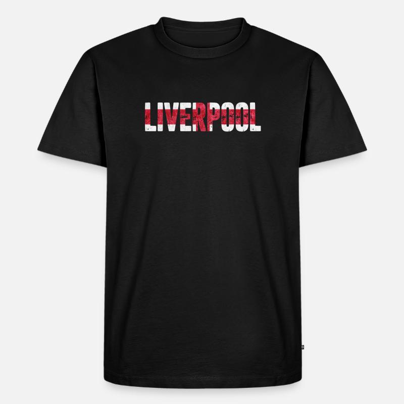 Liverpool England - Männer Premium Bio T-Shirt - Schwarz
