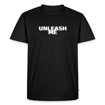Chemise glitch de LANCE ME – Streetwear audacieux - T-shirt Premium bio Homme - noir - Devant - Nico (187cm)