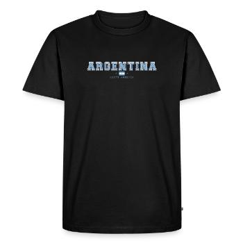 Argentine - T-shirt Premium bio Homme - noir - Devant - Nico (187cm)