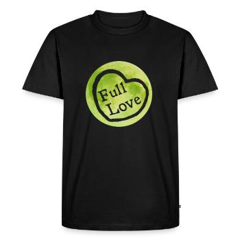 Rebel Love Green Full Moon Love - Men's Premium Organic T-Shirt - black - Front - Nico (187cm)