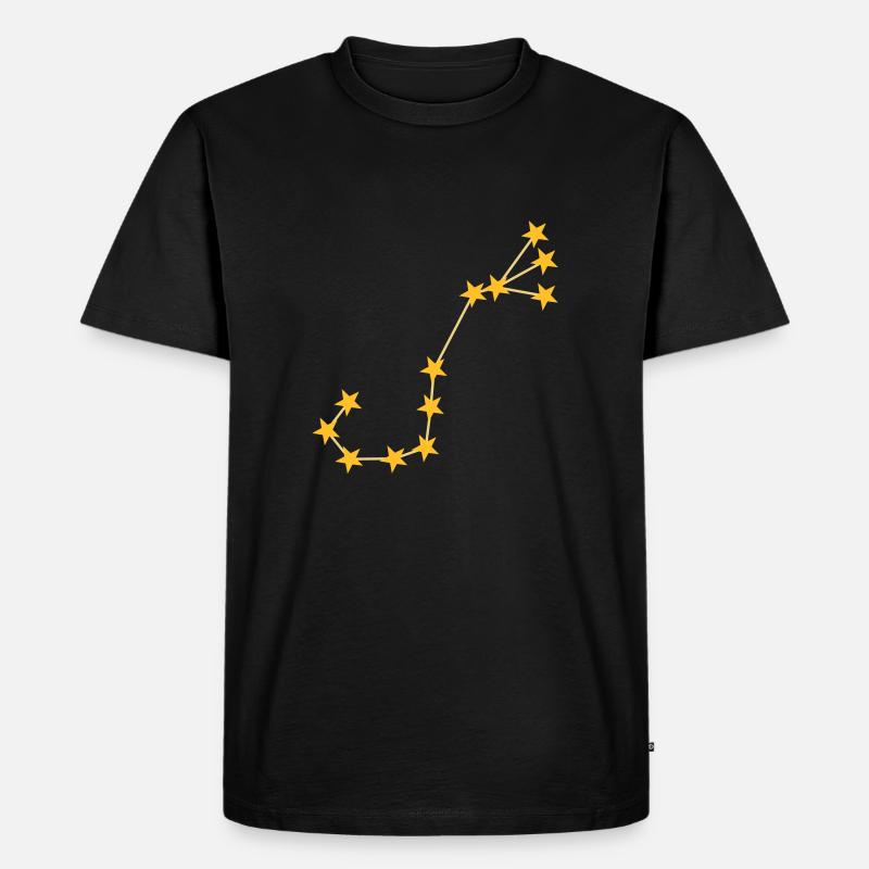 Sternbild Skorpion - Männer Premium Bio T-Shirt - Schwarz