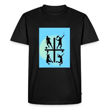 Conception sportive - T-shirt Premium bio Homme - noir - Devant - Nico (187cm)