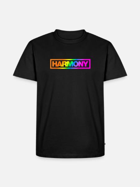 Typo HARMONY Contour Rainbow - Men's Premium Organic T-Shirt - black