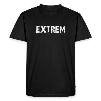 EXTRÊME - T-shirt Premium bio Homme - noir - Devant - Nico (187cm)