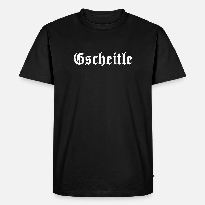 Gscheitle - Historisches Fraktal Design - Männer Premium Bio T-Shirt - Schwarz