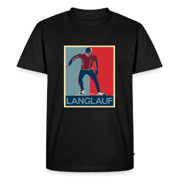 Long-terme - T-shirt Premium bio Homme - noir - Devant - Nico (187cm)
