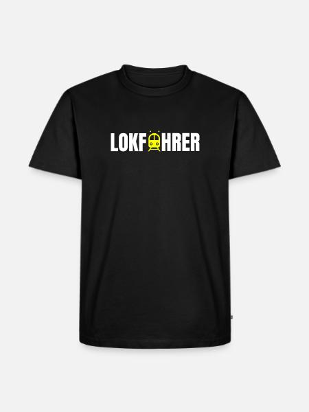 Lokführer Design - Männer Premium Bio T-Shirt - Schwarz