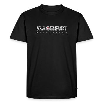 Klagenfurt, Autriche, Typographie en détresse - T-shirt Premium bio Homme - noir - Devant - Nico (187cm)