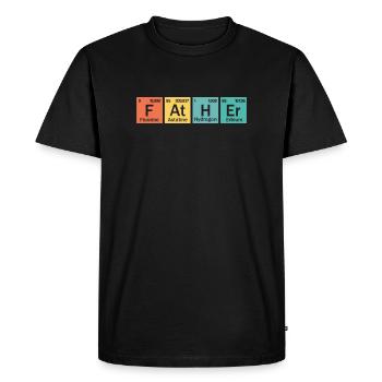 Father element - T-shirt Premium bio Homme - noir - Devant - Nico (187cm)