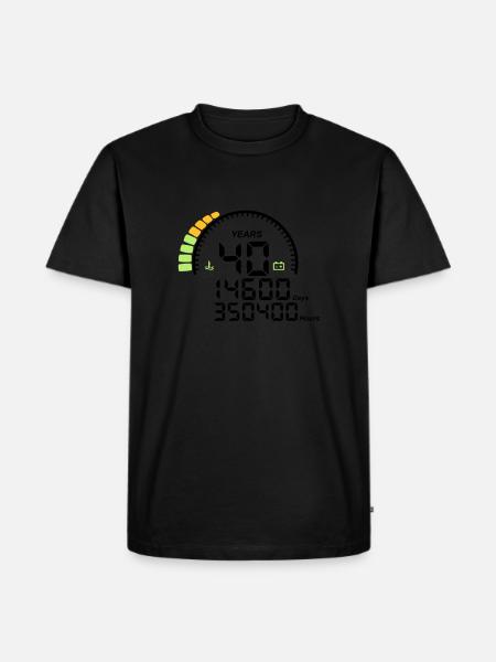 years 40 years anniversary meter - Men's Premium Organic T-Shirt - black