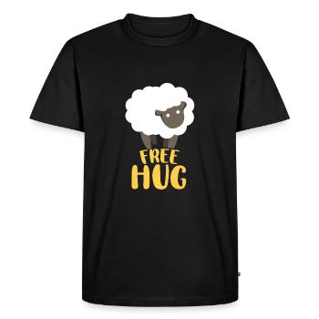 Étreinte mouton - T-shirt Premium bio Homme - noir - Devant - Nico (187cm)
