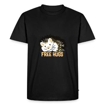 Étreinte du hérisson - T-shirt Premium bio Homme - noir - Devant - Nico (187cm)
