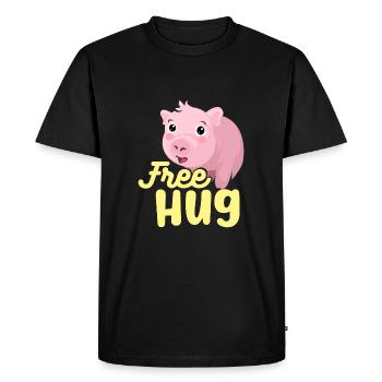 Étrillation porcelet - T-shirt Premium bio Homme - noir - Devant - Nico (187cm)