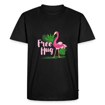 Embrace Flamingo - Men's Premium Organic T-Shirt - black - Front - Nico (187cm)