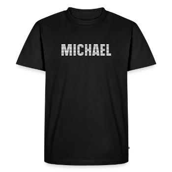 Nom Michael - T-shirt Premium bio Homme - noir - Devant - Nico (187cm)
