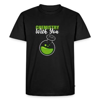 Chemistry with you Scientist Gift - Men's Premium Organic T-Shirt - black - Front - Nico (187cm)