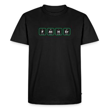 Father - Tableau Périodique, Design Original - T-shirt Premium bio Homme - noir - Devant - Nico (187cm)