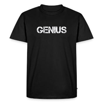 Génie - T-shirt Premium bio Homme - noir - Devant - Nico (187cm)
