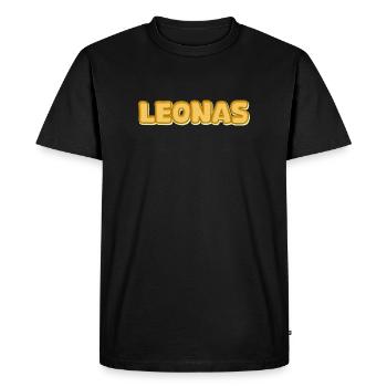 Gift for Leonas - Men's Premium Organic T-Shirt - black - Front - Nico (187cm)