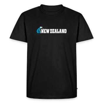 Kiwi Bird Cartoon Nouvelle-Zélande - T-shirt Premium bio Homme - noir - Devant - Nico (187cm)