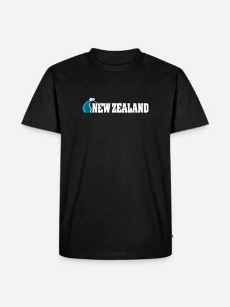 Kiwi-Vogel-Karikatur Neuseeland - Männer Premium Bio T-Shirt - Schwarz