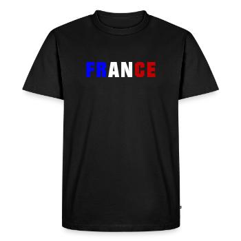 France Flag Design - Men's Premium Organic T-Shirt - black - Front - Nico (187cm)